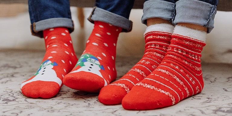 Weihnachtliche Socken