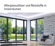 aha! Allergiezentrum Schweiz - Jahresthema 2017 - Gutes Klima im Raum - Broschüre "Allergieauslöser und Reizstoffe in Innenräumen" im Shop - Bild: Umschlag