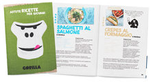 aha! Centro Allergie Svizzera - Libri, riviste - Il libretto di ricette GORILLA con ricette semplici e stagionali, un calendario stagionale e delle informazioni sul riciclaggio