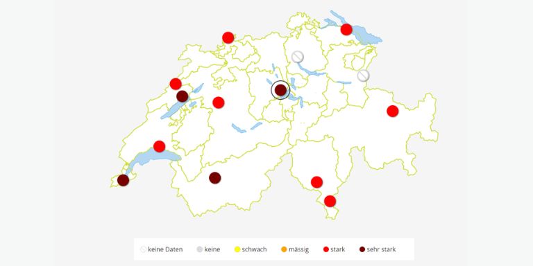 Données polliniques actuellement indisponibles pour Zurich et Buchs