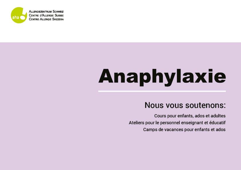 Offres anaphylaxie